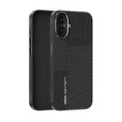 For iPhone 16 Plus ABEEL 6D Micro Relief MagSafe Magnetic Phone Case(Carbon Fiber Black) - 1