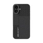 For iPhone 16 Plus ABEEL 6D Micro Relief MagSafe Magnetic Phone Case(Carbon Fiber Black) - 2