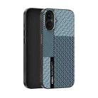 For iPhone 16 Plus ABEEL 6D Micro Relief MagSafe Magnetic Phone Case(Carbon Fiber Blue) - 1