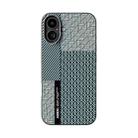 For iPhone 16 Plus ABEEL 6D Micro Relief MagSafe Magnetic Phone Case(Carbon Fiber Blue) - 2