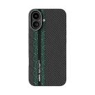 For iPhone 16 ABEEL 6D Micro Relief MagSafe Magnetic Phone Case(Green) - 2