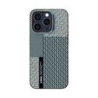 For iPhone 15 Pro Max ABEEL 6D Micro Relief MagSafe Magnetic Phone Case(Carbon Fiber Blue) - 2