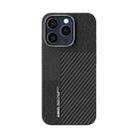 For iPhone 14 Pro Max ABEEL 6D Micro Relief MagSafe Magnetic Phone Case(Carbon Fiber Black) - 2