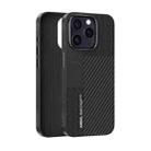 For iPhone 13 Pro Max ABEEL 6D Micro Relief MagSafe Magnetic Phone Case(Carbon Fiber Black) - 1