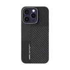 For iPhone 13 Pro ABEEL 6D Micro Relief MagSafe Magnetic Phone Case(Carbon Fiber Black) - 2