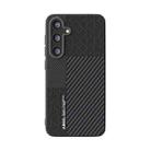 For Samsung Galaxy S24 FE 5G ABEEL 6D Micro Relief MagSafe Magnetic Phone Case(Carbon Fiber Black) - 2