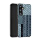 For Samsung Galaxy S24 FE 5G ABEEL 6D Micro Relief MagSafe Magnetic Phone Case(Carbon Fiber Blue) - 1