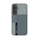 For Samsung Galaxy S24 FE 5G ABEEL 6D Micro Relief MagSafe Magnetic Phone Case(Carbon Fiber Blue) - 2