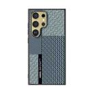 For Samsung Galaxy S24 Ultra 5G ABEEL 6D Micro Relief MagSafe Magnetic Phone Case(Carbon Fiber Blue) - 2