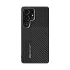 For Samsung Galaxy S25 Ultra 5G ABEEL 6D Micro Relief MagSafe Magnetic Phone Case(Carbon Fiber Black) - 2