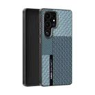 For Samsung Galaxy S25 Ultra 5G ABEEL 6D Micro Relief MagSafe Magnetic Phone Case(Carbon Fiber Blue) - 1
