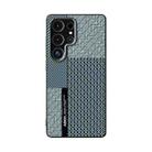 For Samsung Galaxy S25 Ultra 5G ABEEL 6D Micro Relief MagSafe Magnetic Phone Case(Carbon Fiber Blue) - 2