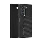 For Samsung Galaxy Z Fold6 5G ABEEL 6D Micro Relief MagSafe Magnetic Phone Case(Carbon Fiber Black) - 1
