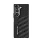 For Samsung Galaxy Z Fold6 5G ABEEL 6D Micro Relief MagSafe Magnetic Phone Case(Carbon Fiber Black) - 2