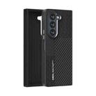 For Samsung Galaxy Z Fold5 5G ABEEL 6D Micro Relief MagSafe Magnetic Phone Case(Carbon Fiber Black) - 1