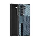 For Samsung Galaxy Z Fold5 5G ABEEL 6D Micro Relief MagSafe Magnetic Phone Case(Carbon Fiber Blue) - 1