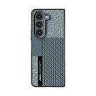 For Samsung Galaxy Z Fold5 5G ABEEL 6D Micro Relief MagSafe Magnetic Phone Case(Carbon Fiber Blue) - 2