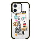 For iPhone 11 Simple Illustration Pattern Full Coverage Phone Case(Travel Ticket A) - 1