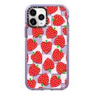 For iPhone 11 Pro Simple Illustration Pattern Full Coverage Phone Case(Love Strawberry) - 1