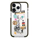 For iPhone 11 Pro Max Simple Illustration Pattern Full Coverage Phone Case(Travel Ticket A) - 1