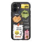 For iPhone 12 Simple Illustration Pattern Full Coverage Phone Case(Happy Every Day D) - 1