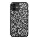 For iPhone 12 Simple Illustration Pattern Full Coverage Phone Case(Camellia B) - 1