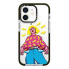 For iPhone 12 mini Simple Illustration Pattern Full Coverage Phone Case(Personality Girl C) - 1