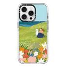 For iPhone 12 Pro Simple Illustration Pattern Full Coverage Phone Case(Spring Scene D) - 1