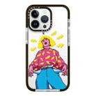 For iPhone 12 Pro Simple Illustration Pattern Full Coverage Phone Case(Personality Girl C) - 1