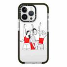 For iPhone 12 Pro Max Simple Illustration Pattern Full Coverage Phone Case(Happy Friend B) - 1