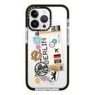 For iPhone 12 Pro Max Simple Illustration Pattern Full Coverage Phone Case(Travel Ticket A) - 1