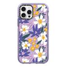 For iPhone 12 Pro Max Simple Illustration Pattern Full Coverage Phone Case(Fresh Flower A) - 1