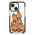 For iPhone 13 Simple Illustration Pattern Full Coverage Phone Case(Capybara A) - 1