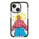 For iPhone 13 mini Simple Illustration Pattern Full Coverage Phone Case(Personality Girl C) - 1