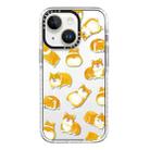 For iPhone 13 mini Simple Illustration Pattern Full Coverage Phone Case(Cute Dog Bear A) - 1