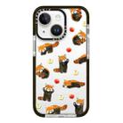 For iPhone 13 mini Simple Illustration Pattern Full Coverage Phone Case(Cute Dog Bear B) - 1