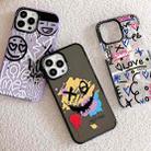 For iPhone 14 Plus Simple Illustration Pattern Full Coverage Phone Case(Happy Friend B) - 1