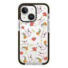 For iPhone 14 Plus Simple Illustration Pattern Full Coverage Phone Case(Lucky Cat A) - 1