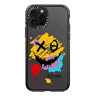 For iPhone 14 Pro Max Simple Illustration Pattern Full Coverage Phone Case(Graffiti Letters A) - 1