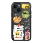 For iPhone 15 Plus Simple Illustration Pattern Full Coverage Phone Case(Happy Every Day D) - 1
