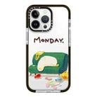For iPhone 15 Pro Simple Illustration Pattern Full Coverage Phone Case(Sleeping Duck A) - 1
