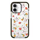 For iPhone 16 Simple Illustration Pattern Full Coverage Phone Case(Lucky Cat A) - 1