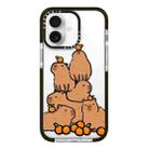 For iPhone 16 Simple Illustration Pattern Full Coverage Phone Case(Capybara A) - 1