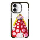 For iPhone 16 Plus Simple Illustration Pattern Full Coverage Phone Case(Personality Girl B) - 1