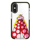 For iPhone X / XS Simple Illustration Pattern Full Coverage Phone Case(Personality Girl B) - 1