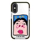 For iPhone X / XS Simple Illustration Pattern Full Coverage Phone Case(Cool Couple A) - 1