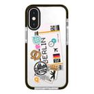 For iPhone X / XS Simple Illustration Pattern Full Coverage Phone Case(Travel Ticket A) - 1