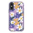 For iPhone X / XS Simple Illustration Pattern Full Coverage Phone Case(Fresh Flower A) - 1