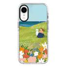 For iPhone XR Simple Illustration Pattern Full Coverage Phone Case(Spring Scene D) - 1