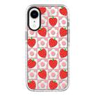 For iPhone XR Simple Illustration Pattern Full Coverage Phone Case(Love Strawberry Flower) - 1